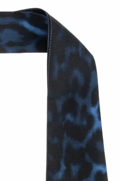 Lanvin GRANATOWY Jedwabna apaszka