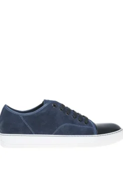 Lanvin GRANATOWY ZAMSZOWE BUTY SPORTOWE