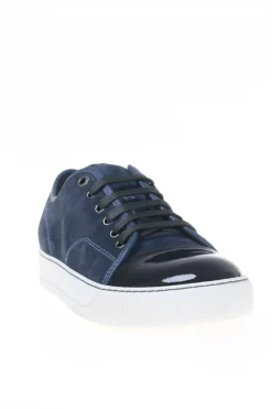 Lanvin GRANATOWY ZAMSZOWE BUTY SPORTOWE