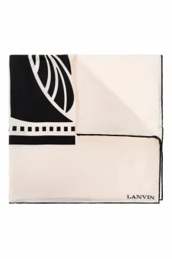 Lanvin kremowy Jedwabna chusta