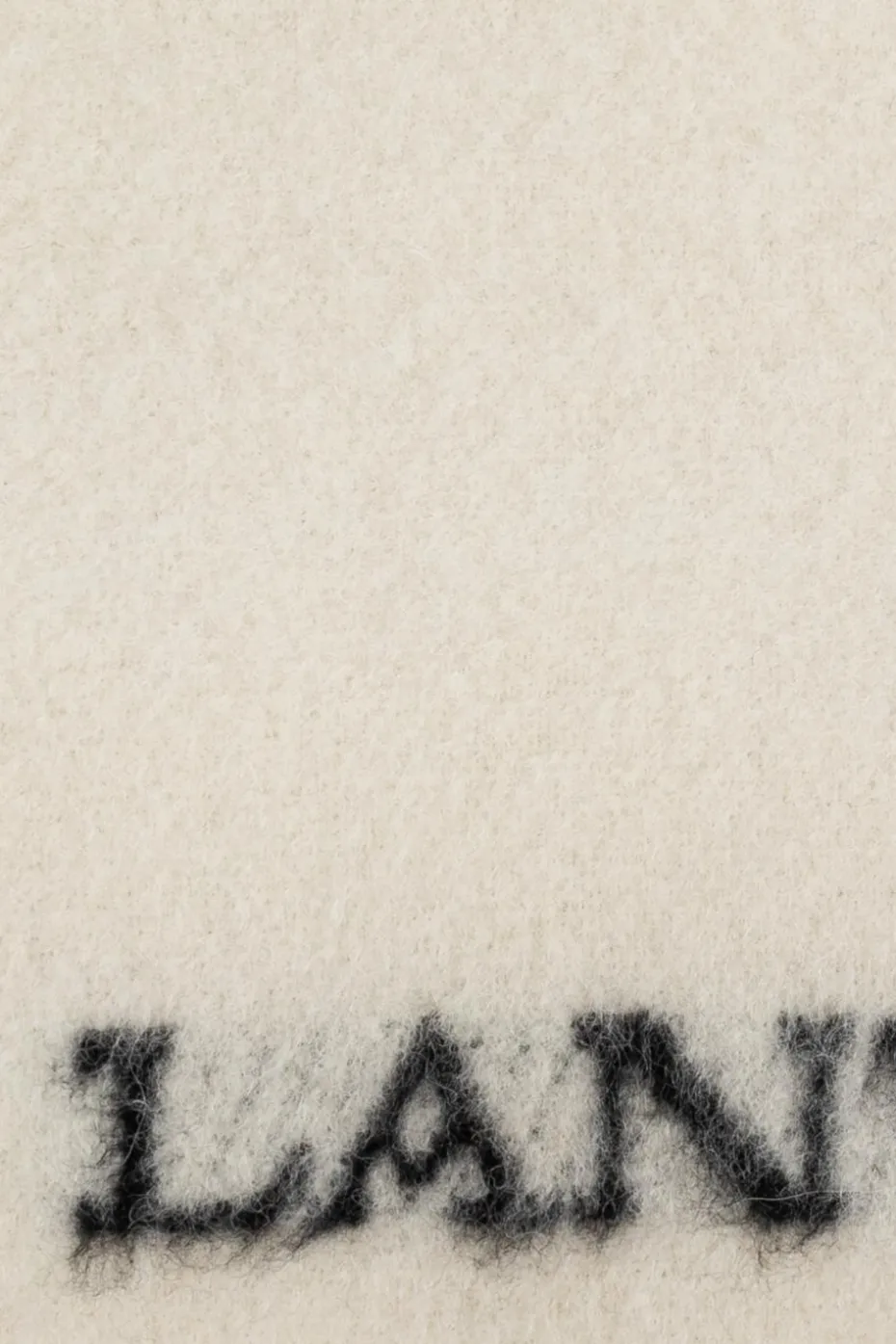 Lanvin kremowy Szal z logo