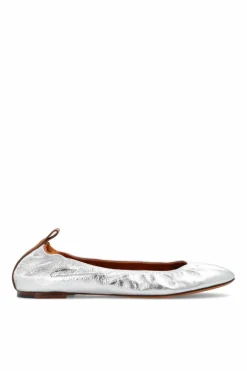 Lanvin SREBRNY Skórzane baleriny