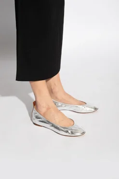 Lanvin SREBRNY Skórzane baleriny