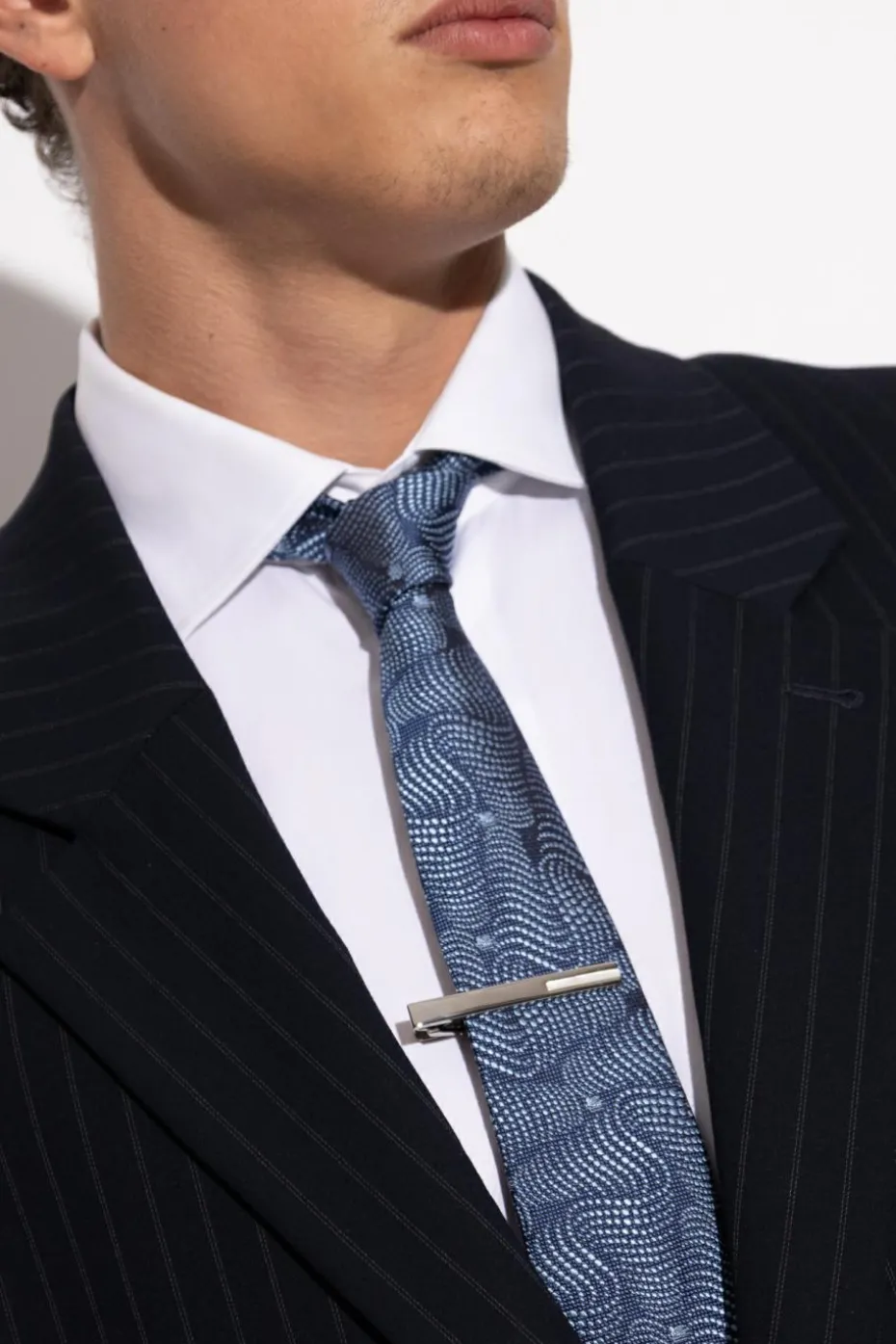 Lanvin SREBRNY Spinka do krawata