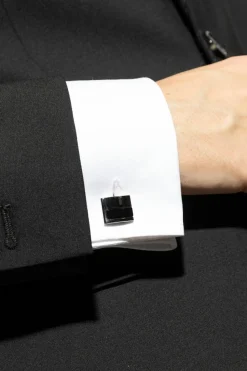 Lanvin SREBRNY Spinki do mankietów