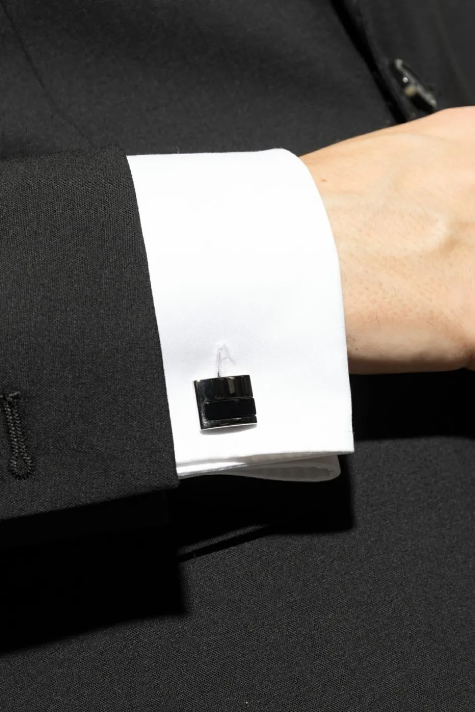 Lanvin SREBRNY Spinki do mankietów