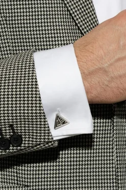 Lanvin SREBRNY Spinki do mankietów