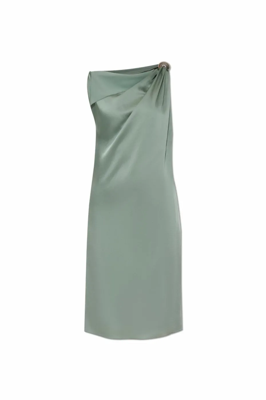Lanvin ZIELONY Satynowa sukienka