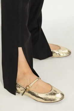 Lanvin ZŁOTY Baleriny `Mary Jane`