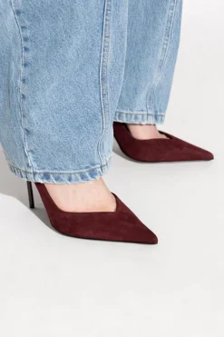 Le Silla BORDO Zamszowe szpilki `Deco Petalo`