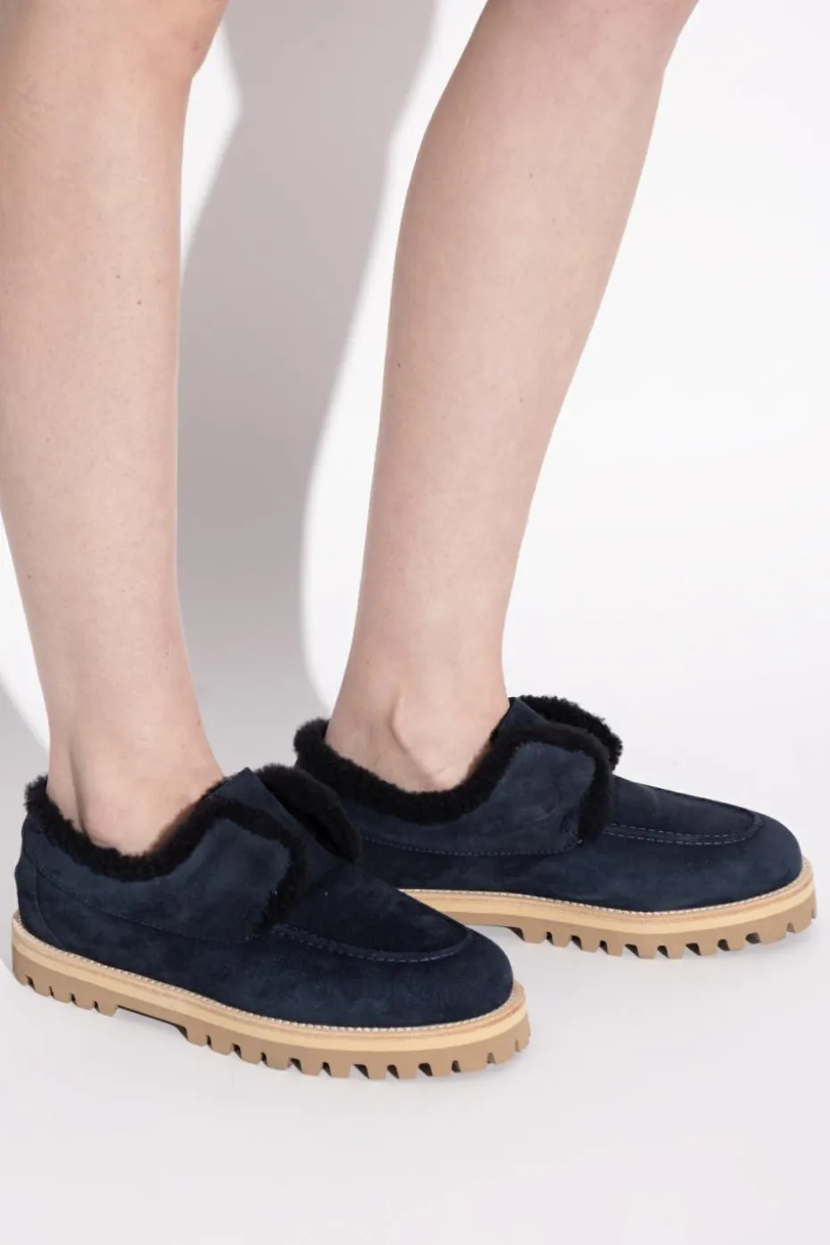 Le Silla GRANATOWY Zamszowe buty