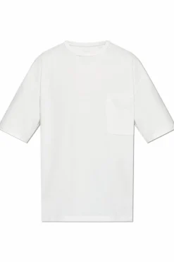 Lemaire BIAŁY T-shirt z kieszenią
