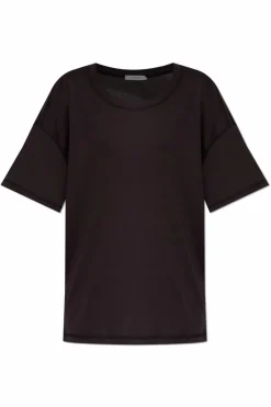 Lemaire CZARNY T-shirt o luźnym kroju
