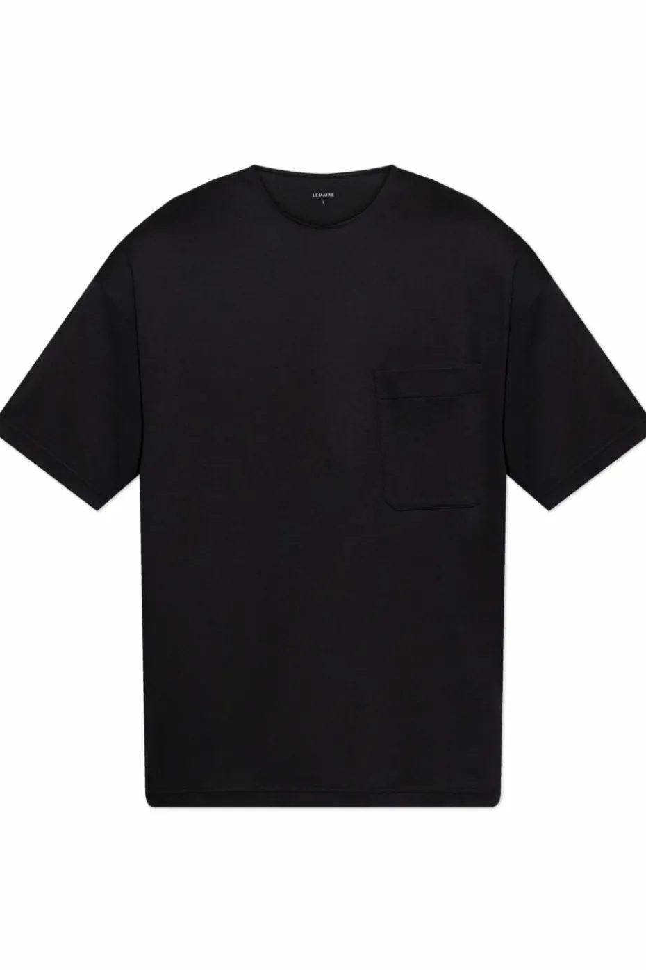 Lemaire CZARNY T-shirt z kieszenią