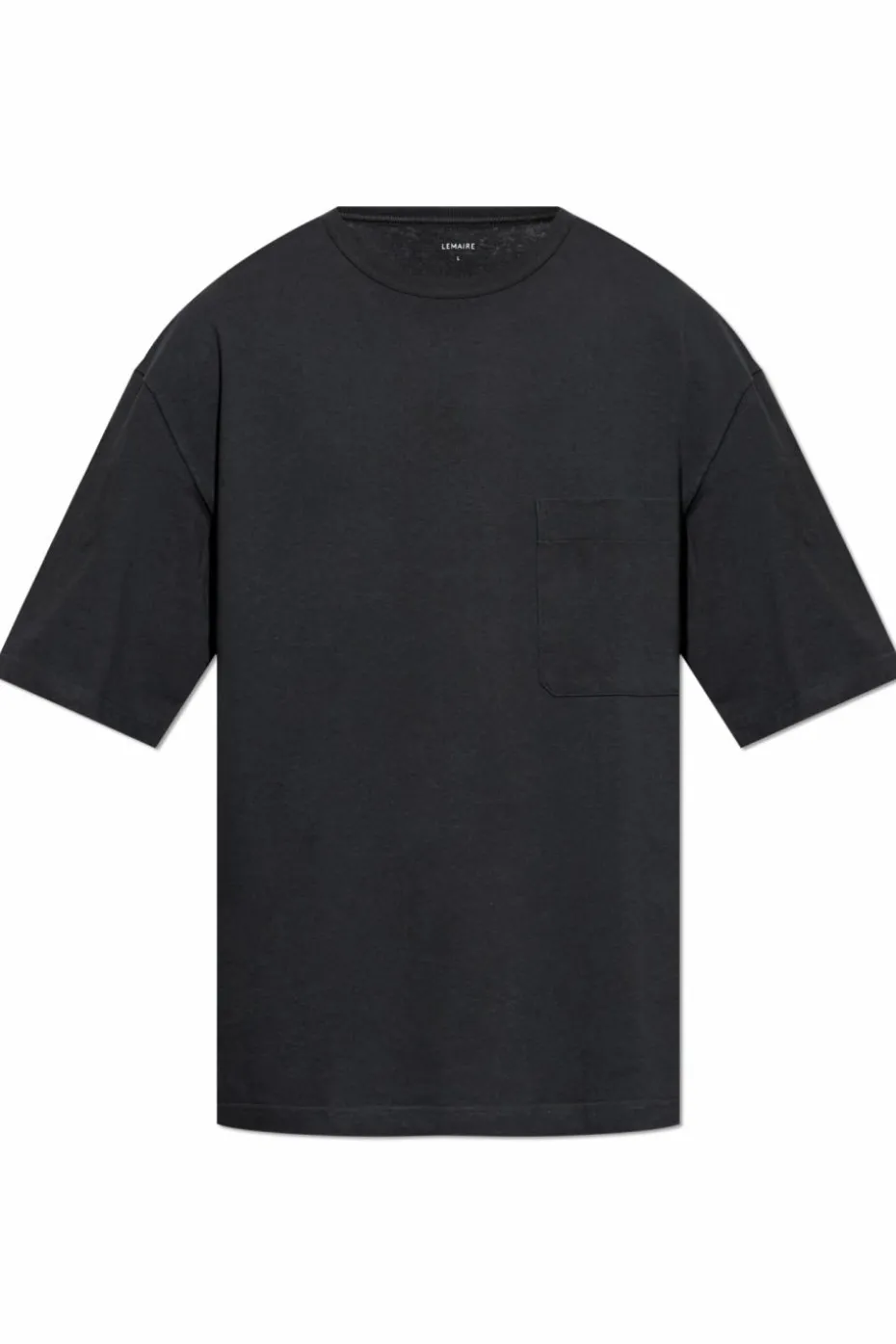 Lemaire CZARNY T-shirt z kieszenią