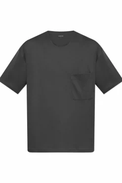 Lemaire SZARY T-shirt z kieszenią