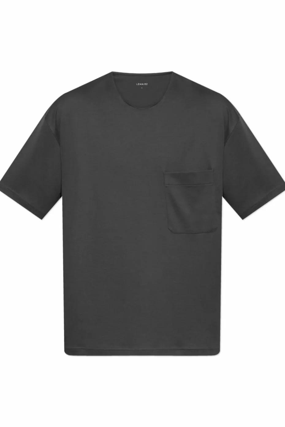 Lemaire SZARY T-shirt z kieszenią