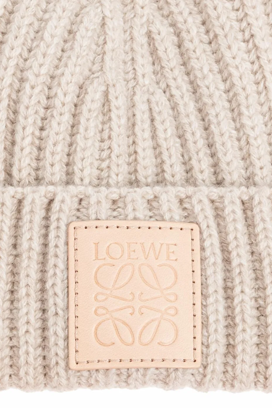 Loewe beżowy Kaszmirowa czapka