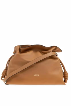 Loewe BRĄZOWY Torba do ręki `Flameno Medium`