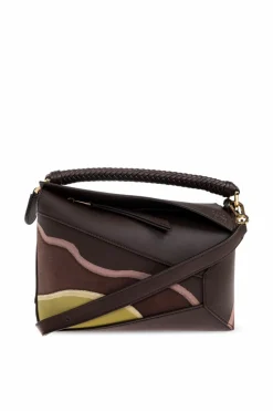 Loewe BRĄZOWY Torba do ręki `Puzzle Small`