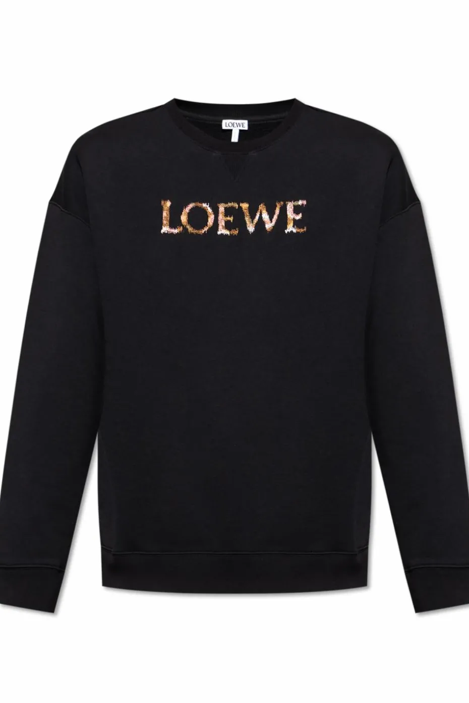 Loewe CZARNY Bluza z kolorowo wyszytym logo