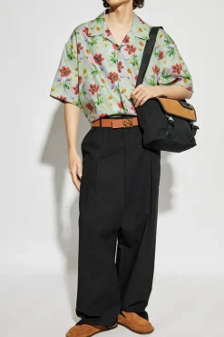 Loewe CZARNY Spodnie w kant