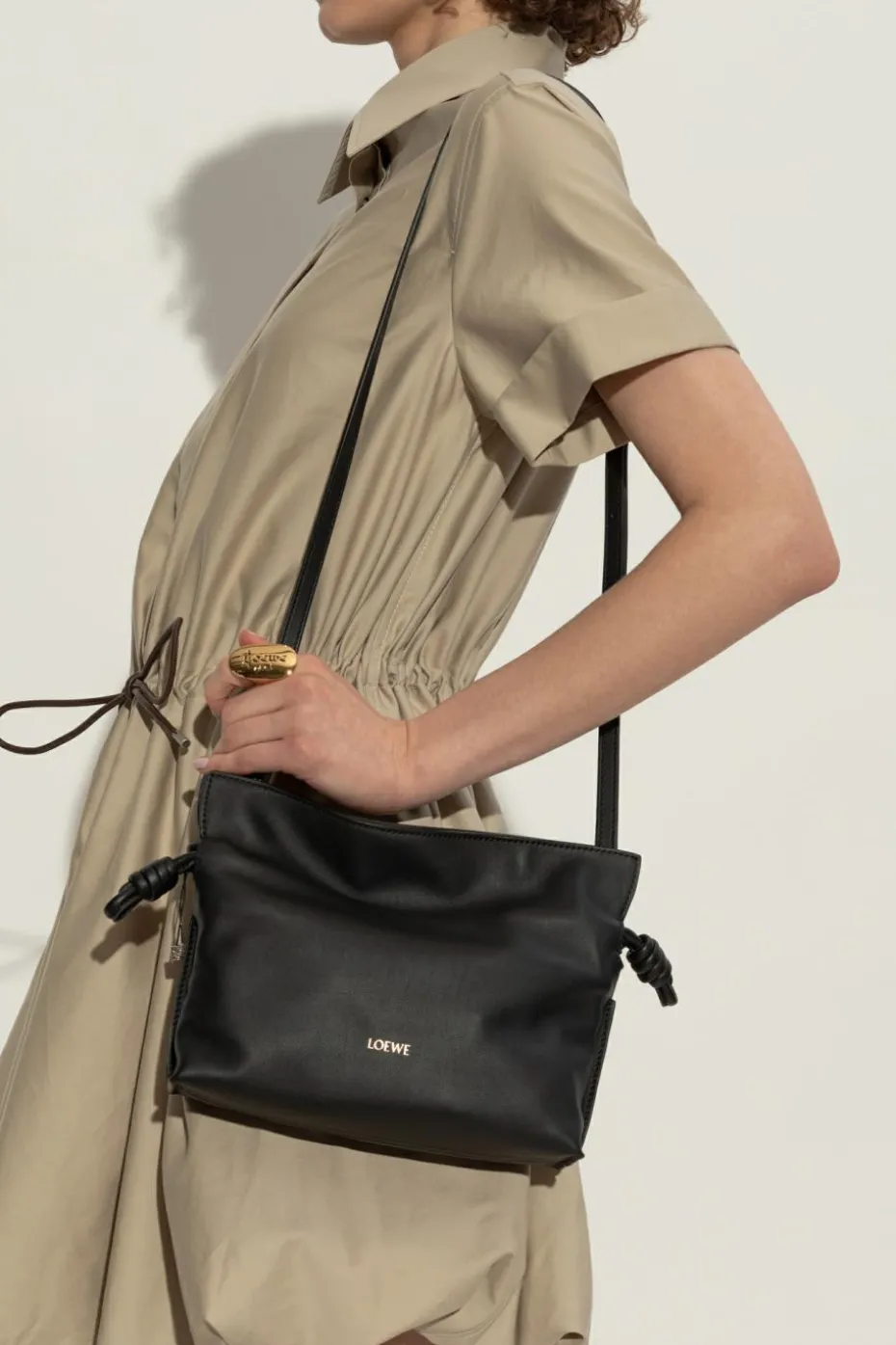 Loewe CZARNY Torba do ręki `Flameno Medium`