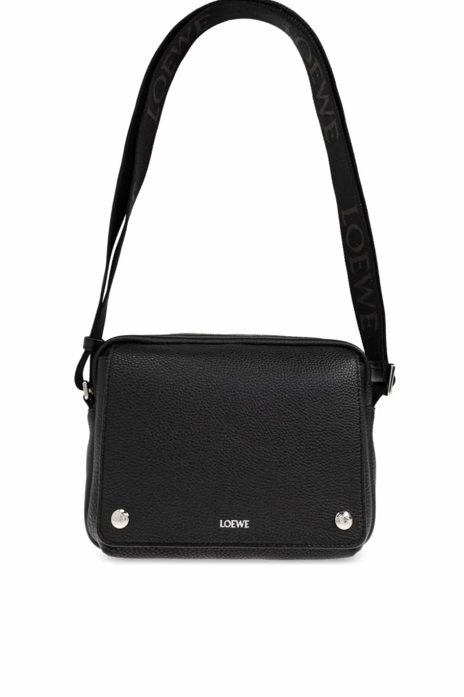 Loewe CZARNY Torba na ramię `Pebble Medium"