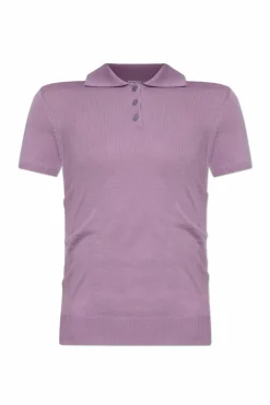 Loewe FIOLETOWY Polo z logo