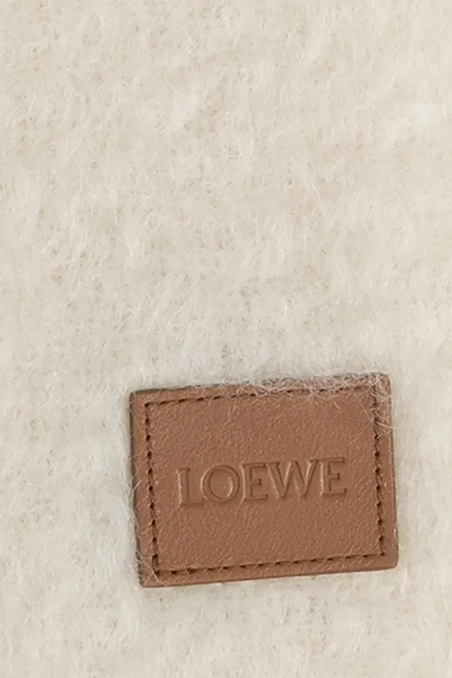 Loewe kremowy Szal z logo