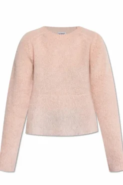 Loewe RÓŻOWY Sweter z mieszanki kaszmiru