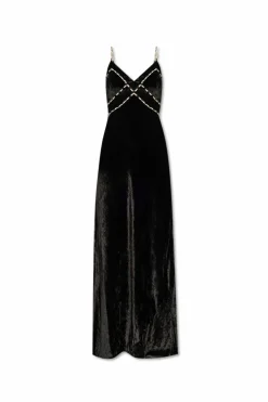 LoveShackFancy CZARNY Sukienka `Corrino`