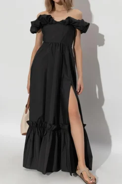 LoveShackFancy CZARNY Sukienka `Ferra`