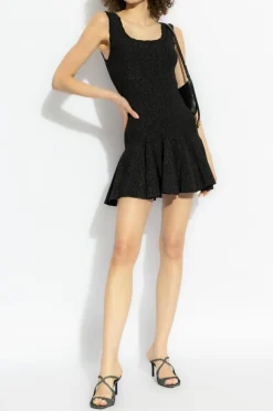 LoveShackFancy CZARNY Sukienka `Maryanne`