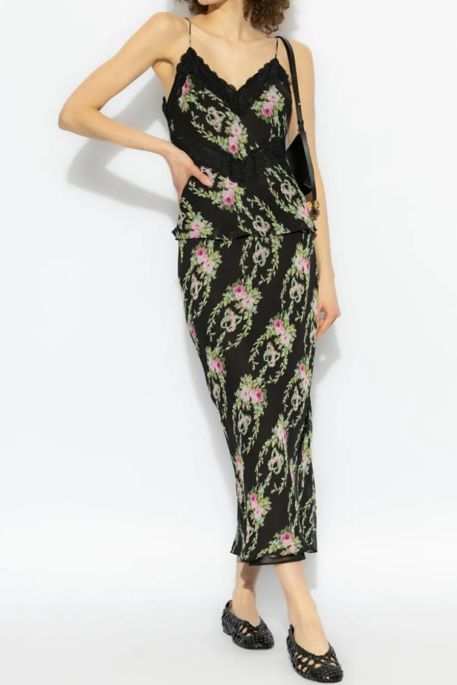 LoveShackFancy CZARNY Top `Brimsley`