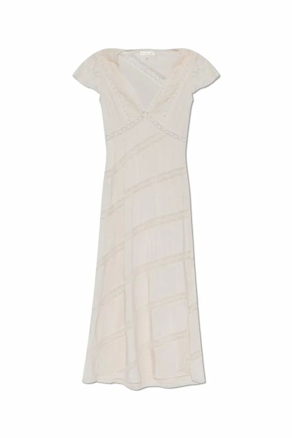 LoveShackFancy kremowy Sukienka `Perletta`