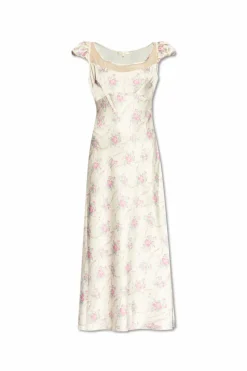 LoveShackFancy kremowy Sukienka `Rose`
