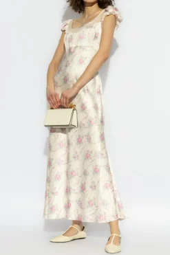 LoveShackFancy kremowy Sukienka `Rose`