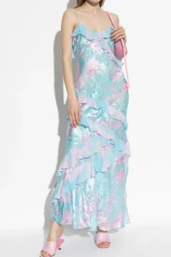 LoveShackFancy NIEBIESKI Sukienka `Rialto`
