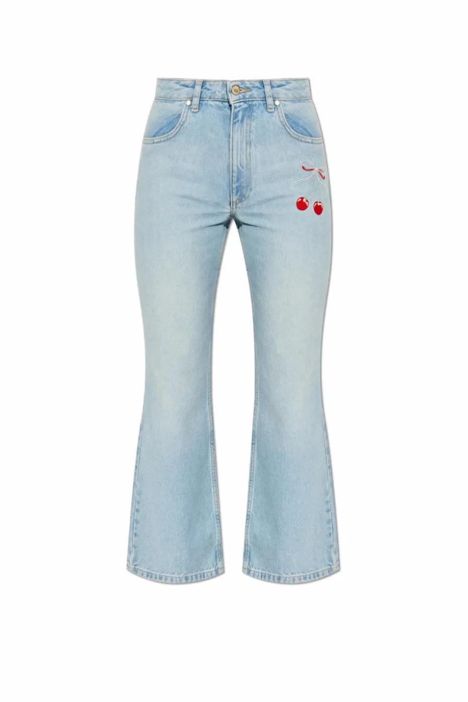LoveShackFancy NIEBIESKI Jeansy `Sami`