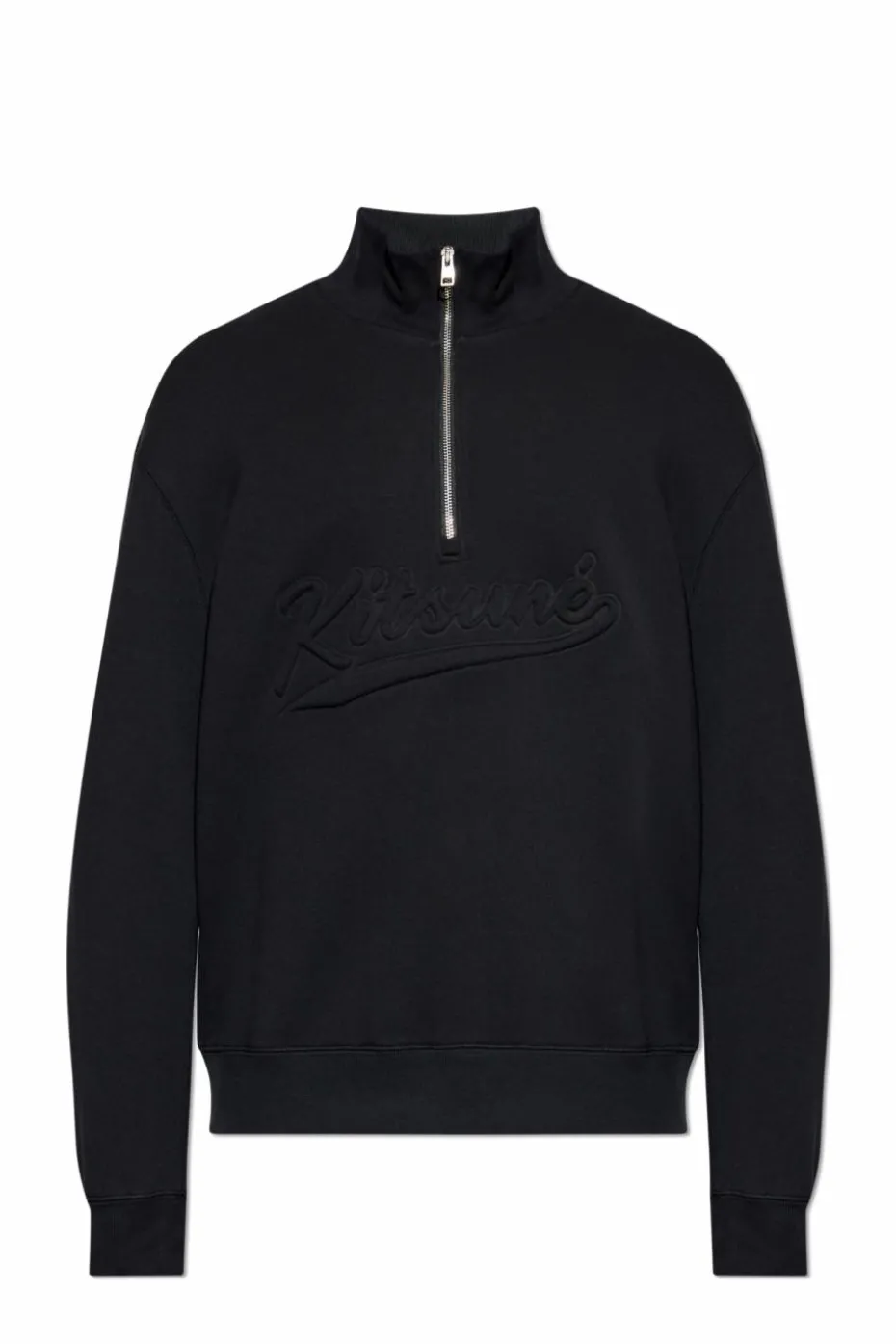 Maison Kitsuné CZARNY Bluza z logo