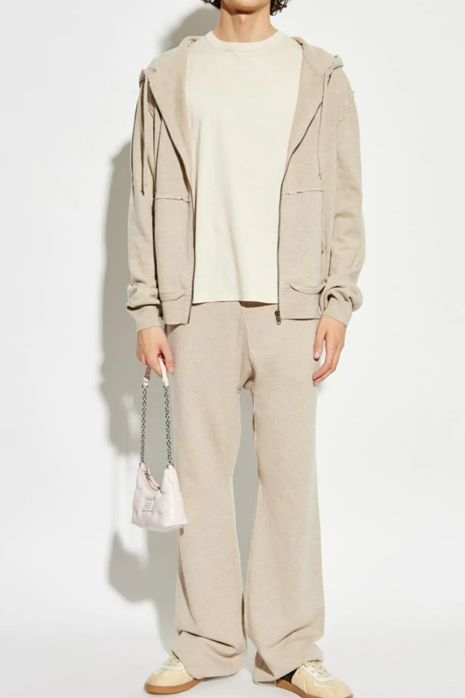 Maison Margiela beżowy Bluza z kapturem