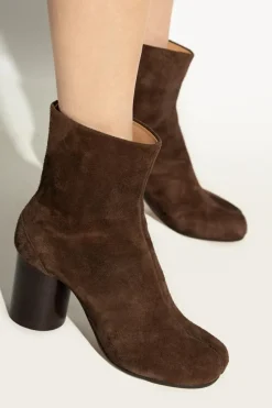 Maison Margiela BRĄZOWY Botki z noskiem `Tabi`