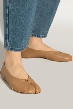 Maison Margiela BRĄZOWY Skórzane buty