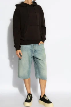 Maison Margiela BRĄZOWY Sweter z kapturem