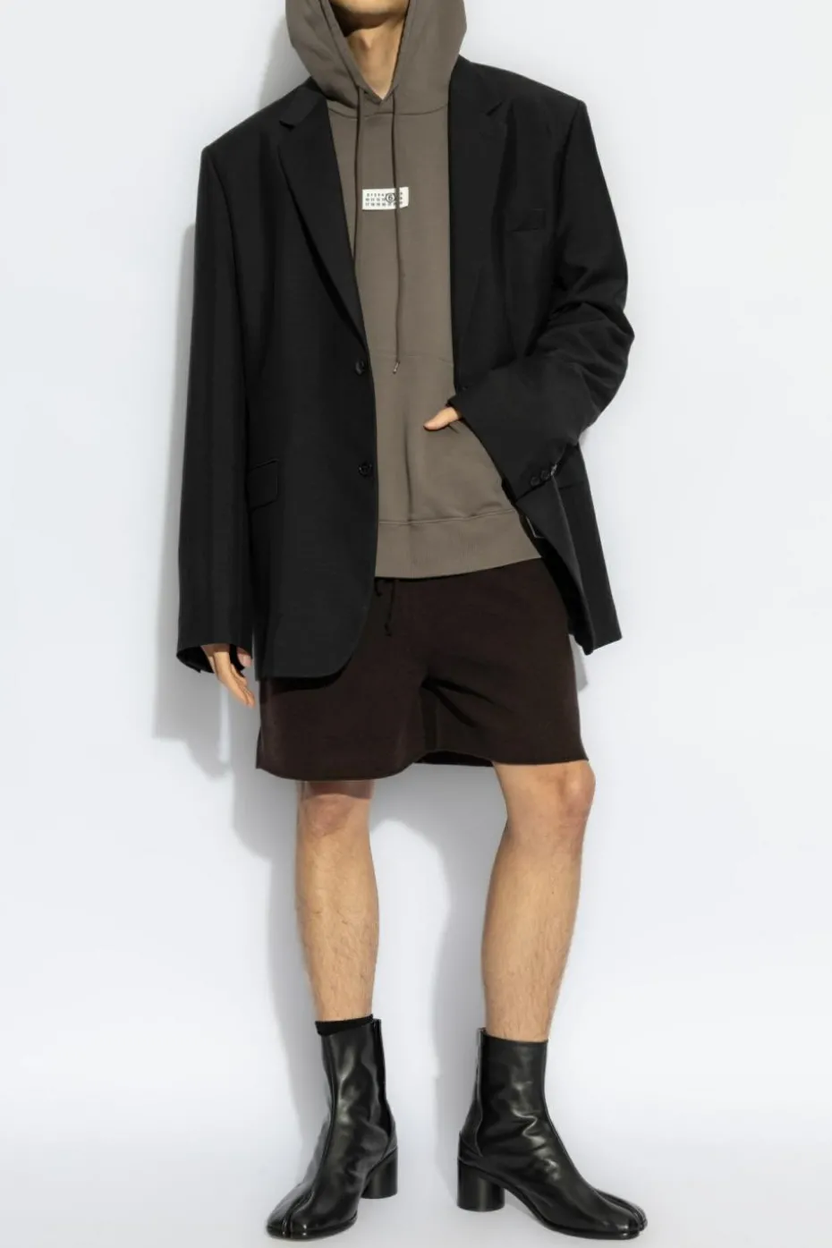 Maison Margiela BRĄZOWY Szorty z kieszeniami