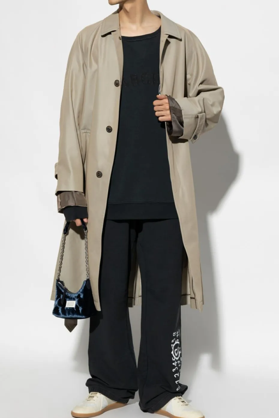 Maison Margiela CZARNY Bluza z efektem `vintage`