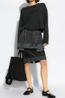 Maison Margiela CZARNY Bluza z wyszytym logo