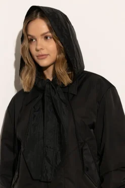 Maison Margiela CZARNY Kaptur z logo