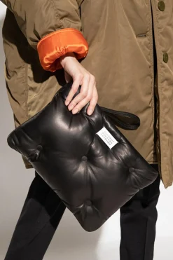 Maison Margiela CZARNY Kopertówka z logo 'Glam Slam'